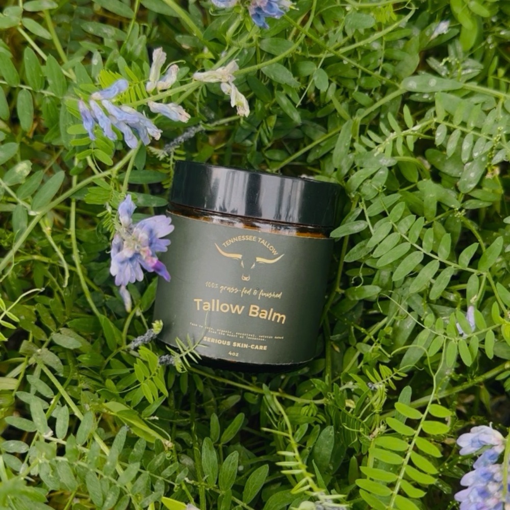 100% Organic Grass-Fed Tallow Balm 4oz USA Skin Care Anti Aging Acne Moisturizer
